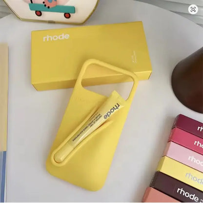 Phone Case That Holds Your Lip Gloss Soft Silicone Design for Iphone 11-17 Promax with Built-In Beauty Accessory Holder