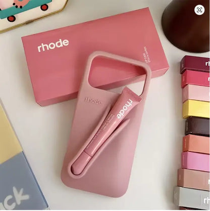 Phone Case That Holds Your Lip Gloss Soft Silicone Design for Iphone 11-17 Promax with Built-In Beauty Accessory Holder