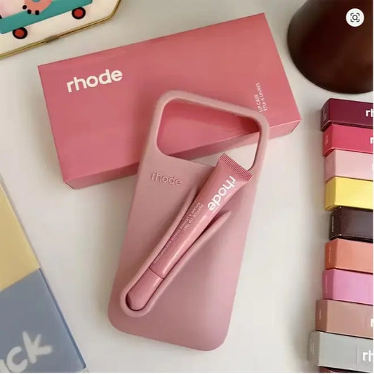 Phone Case That Holds Your Lip Gloss Soft Silicone Design for Iphone 11-17 Promax with Built-In Beauty Accessory Holder