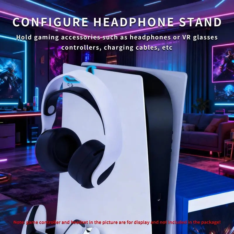 P58 Charging Base Cooling Bracket Compatible with PS5 Console, Vertical Stand Cooling Fan, Multi-Functional Cooling & Charging Station for PS5 Slim Pro All Model Universal