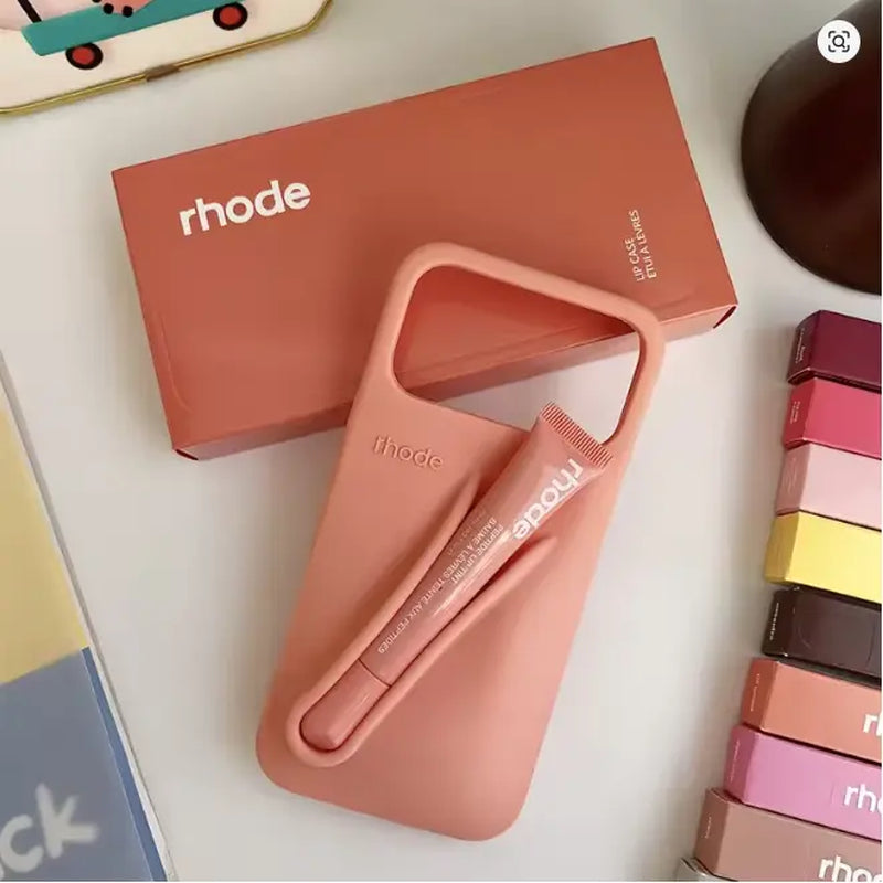 Phone Case That Holds Your Lip Gloss Soft Silicone Design for Iphone 11-17 Promax with Built-In Beauty Accessory Holder